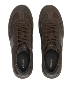 ZACK NUB LTHR heren sneakers bruin