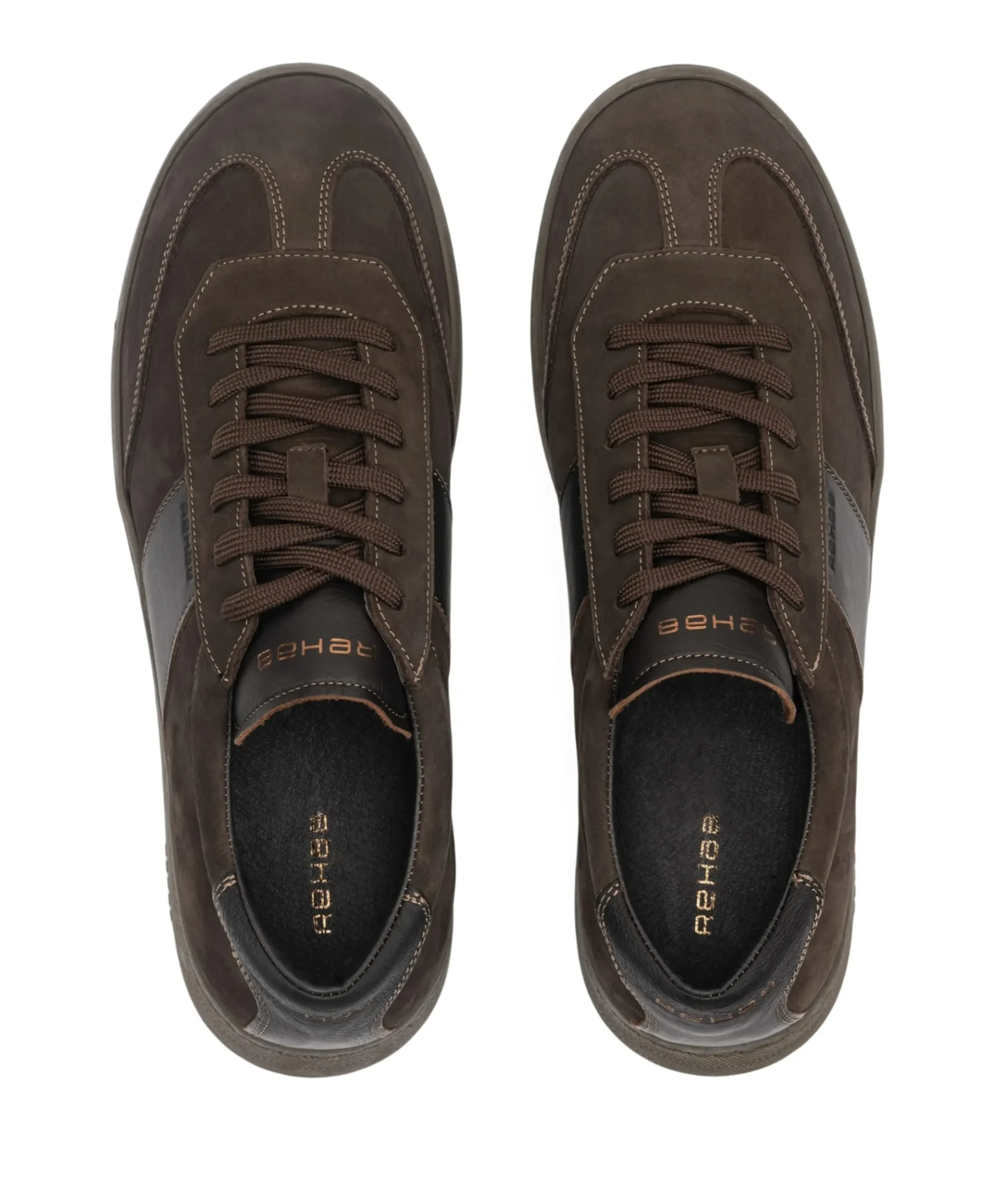 ZACK NUB LTHR heren sneakers bruin